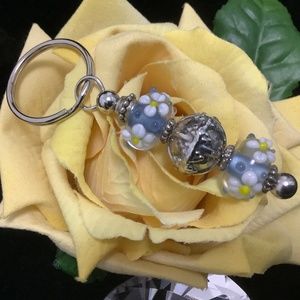 Handmade Keychain or Bag Charm with Beads